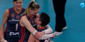Scandal erupts in Russia over ‘LGBTQ+ propaganda’ at volleyball match – photos